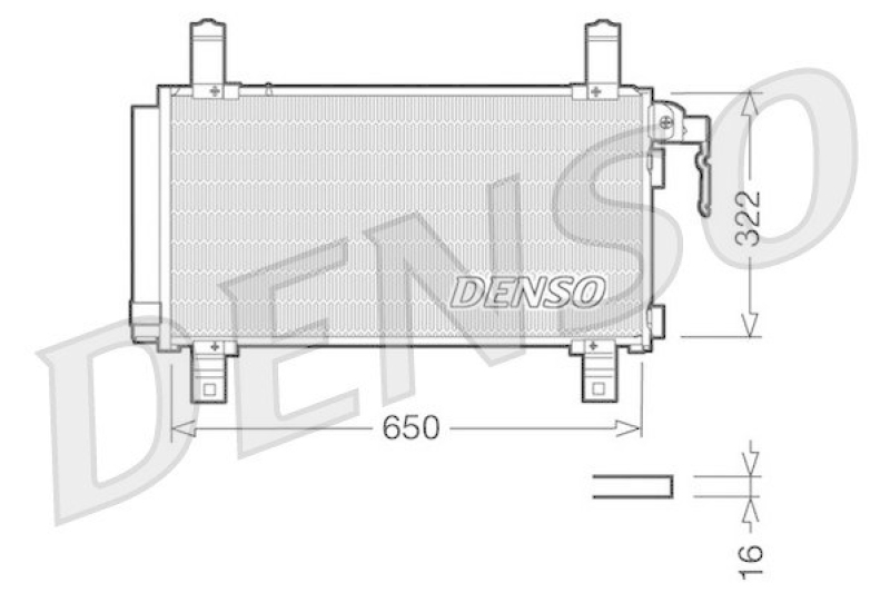 DENSO DCN44006 Kondensator A/C MAZDA 6 Station Wagon (GY) 2.0 DI (2002 - 2007)