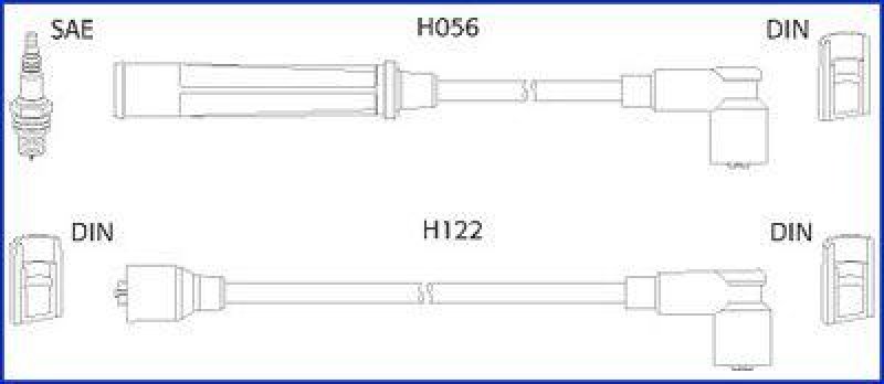 HITACHI 134474 Zündkabelsatz für VW u.a.