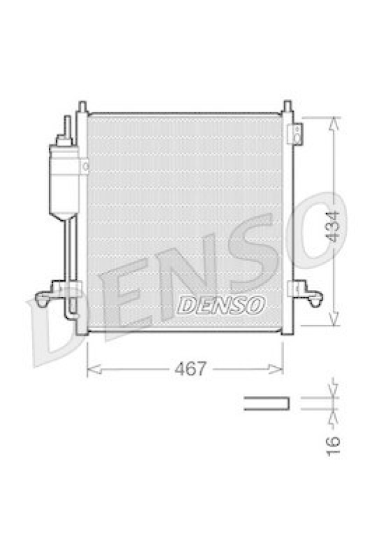 DENSO DCN45001 Kondensator A/C MITSUBISHI L 200 (KB_T, KA_T) 2.5 DI-D 4WD (KB4T) (2005 - )