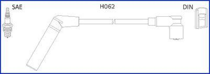 HITACHI 134478 Zündkabelsatz für HYUNDAI u.a.