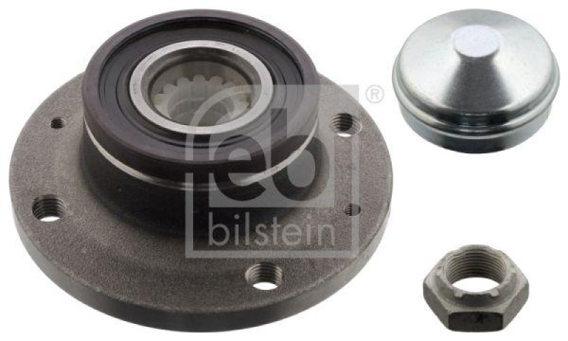 FEBI BILSTEIN 101010 Radlagersatz mit Radnabe, ABS-Impulsring und Anbaumaterial für Fiat