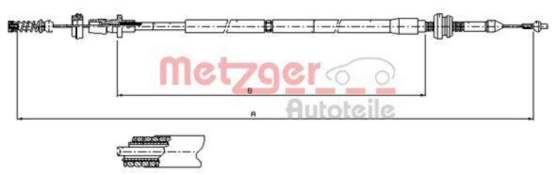 METZGER 10.0904 Gaszug für VW