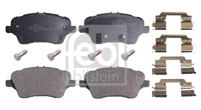 FEBI BILSTEIN 16940 Bremsbelagsatz mit Befestigungsmaterial für Ford