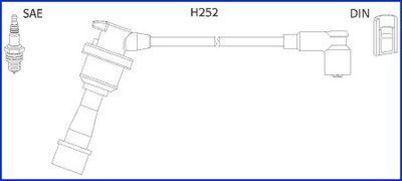 HITACHI 134480 Zündkabelsatz für HYUNDAI u.a.