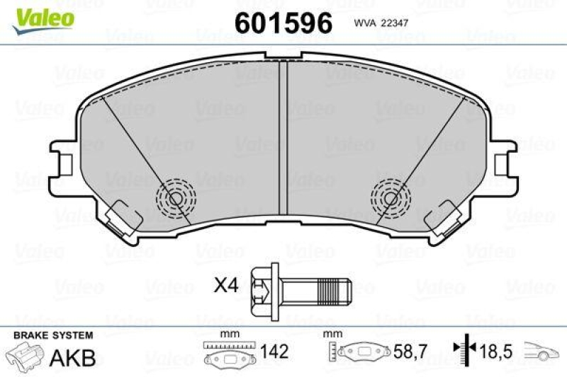 VALEO 601596 SBB-Satz PREMIUM