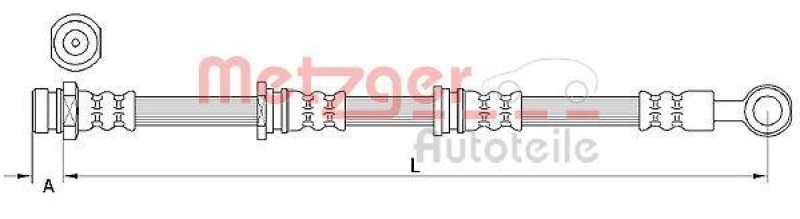 METZGER 4110917 Bremsschlauch für MITSUBISHI VA links/rechts