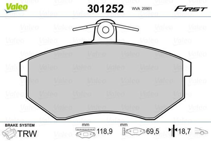 VALEO 301252 SBB-Satz FIRST