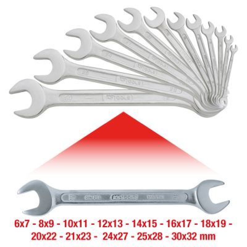 KS TOOLS 517.0125 Doppel-Maulschlüsselsatz