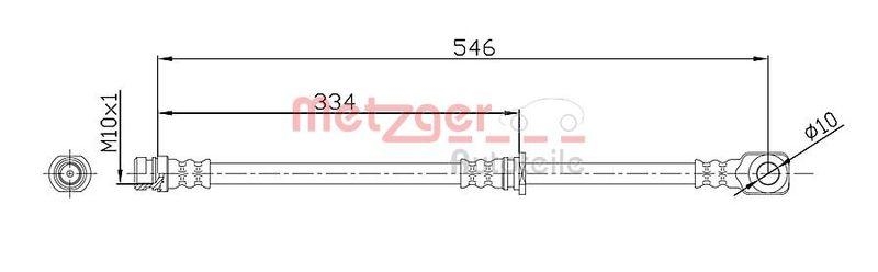 METZGER 4110918 Bremsschlauch für MITSUBISHI HA links/rechts