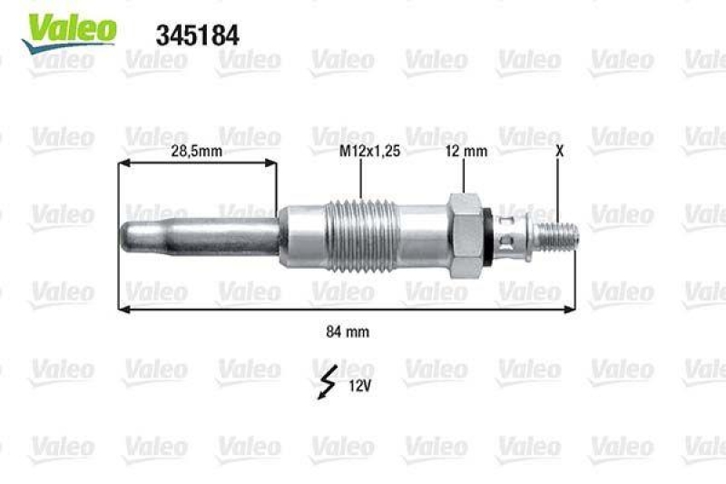 VALEO 345184 Glühkerze LANCIA KAPPA,LYBRA 1