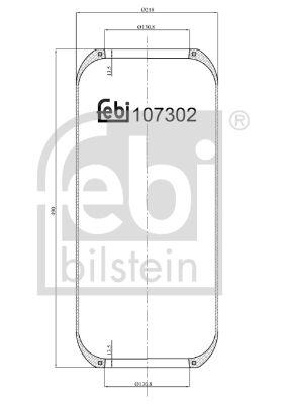 FEBI BILSTEIN 107302 Luftfederbalg ohne Kolben für Iveco