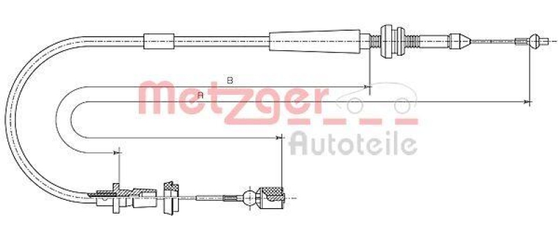 METZGER 10.1011 Gaszug für SEAT/VW