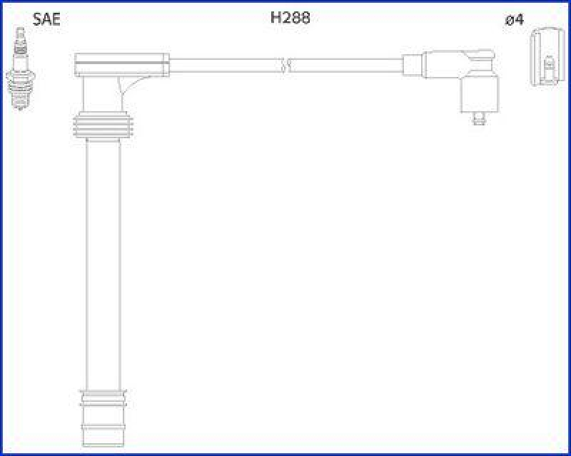 HITACHI 134518 Zündkabelsatz für FIAT u.a.