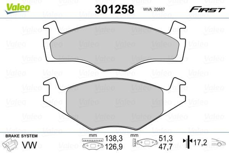 VALEO 301258 SBB-Satz FIRST