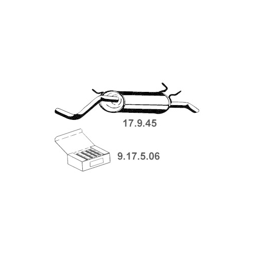 EBERSPÄCHER 17.9.45 Endschalldämpfer 1300mm für Renault