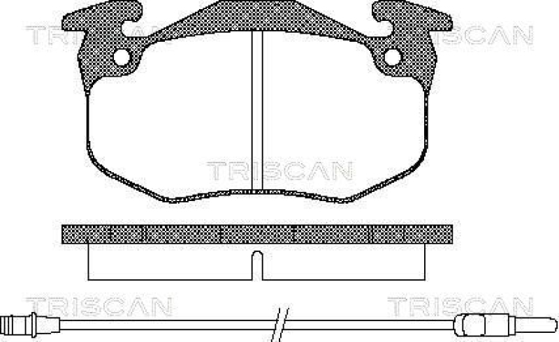 TRISCAN 8110 25131 Bremsbelag Vorne für Renault Clio, Super 5