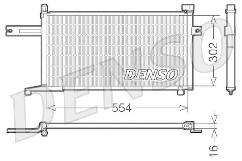 DENSO DCN46005 Kondensator A/C NISSAN MICRA II (K11) 1.0 i 16V (1992 - 2000)