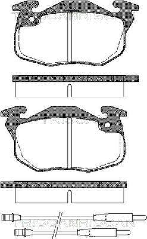 TRISCAN 8110 10979 Bremsbelag Vorne für Citroen, Peugeot