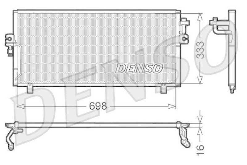 DENSO DCN46010 Kondensator A/C NISSAN PRIMERA Traveller (WP11) 1.8 16V (1999 - 2001)