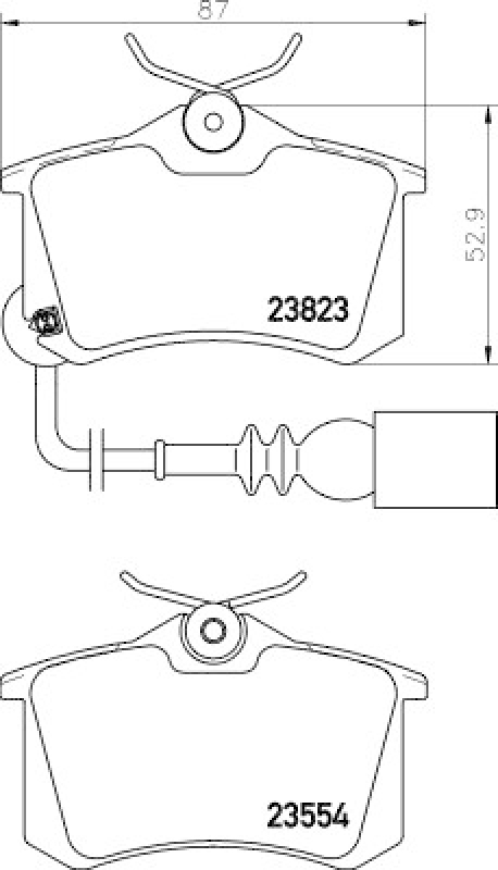 HELLA 8DB 355 010-781 Bremsbelagsatz Scheibenbremse