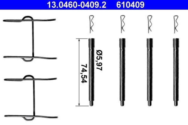 ATE 13.0460-0409.2 Belagsatz Zubehör