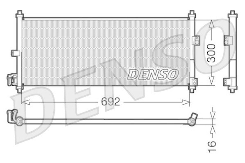 DENSO DCN46011 Kondensator A/C NISSAN ALMERA II Hatchback (N16) 1.5 (2002 - )