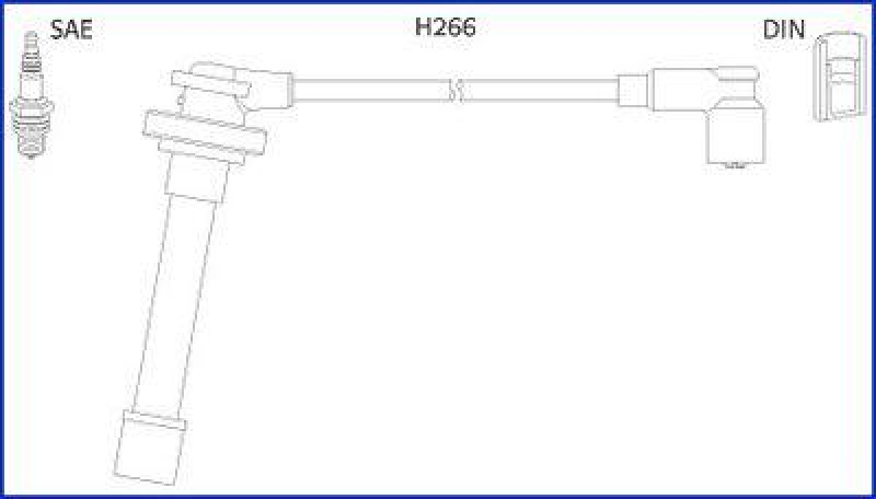 HITACHI 134521 Zündkabelsatz für NISSAN u.a.