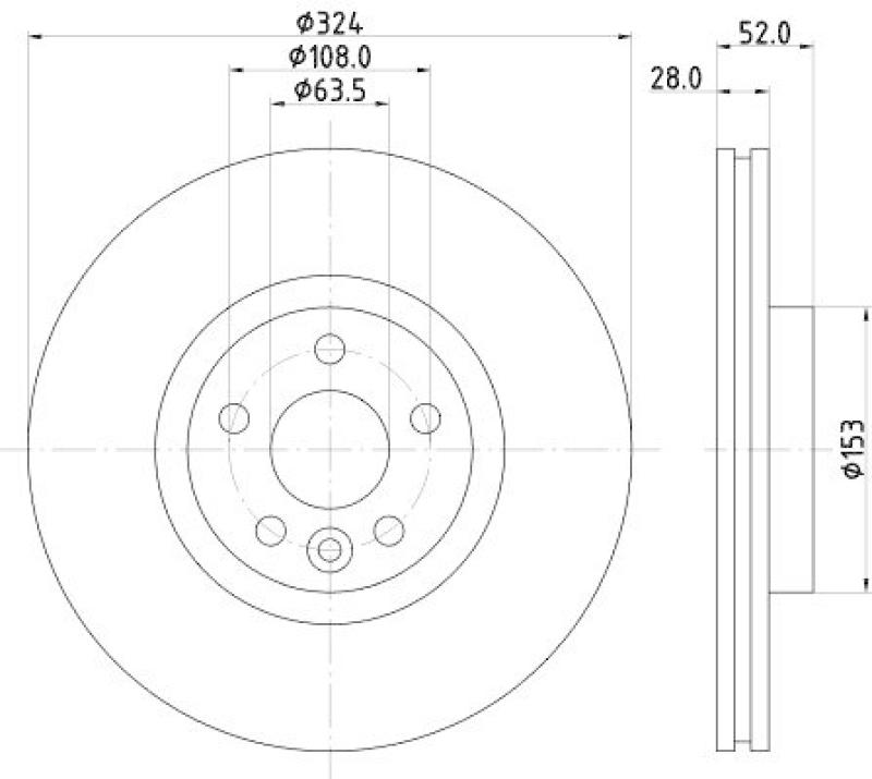 HELLA 8DD 355 126-661 Bremsscheibe