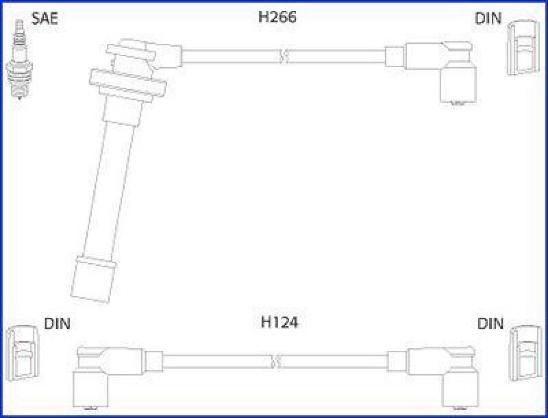 HITACHI 134522 Zündkabelsatz für NISSAN u.a.