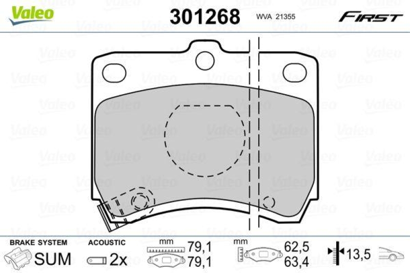 VALEO 301268 SBB-Satz FIRST