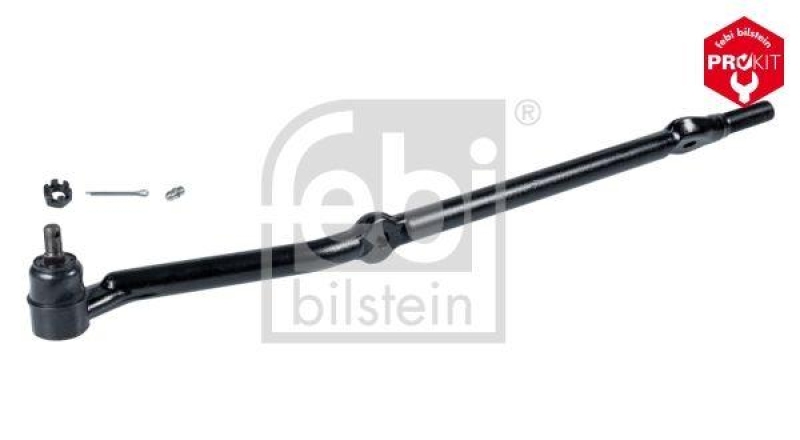 FEBI BILSTEIN 41096 Spurstangenendstück mit Kronenmutter, Splint und Schmiernippel für Jeep