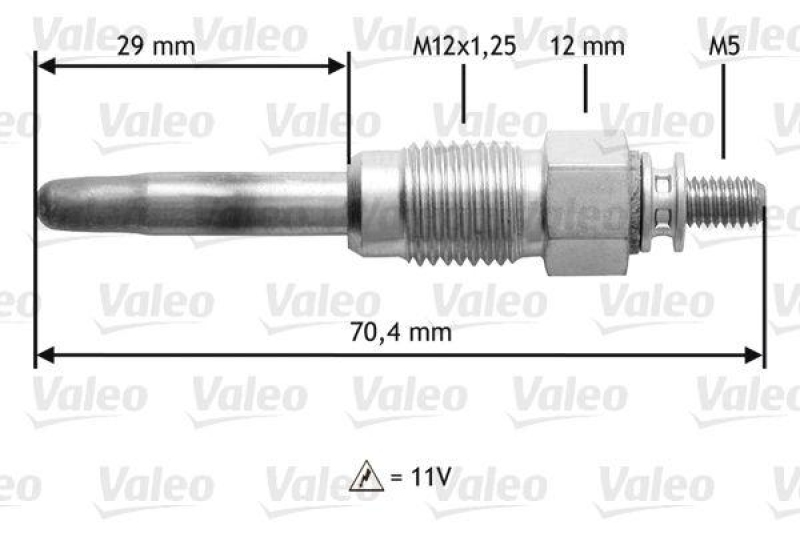 VALEO 345190 Glühkerze MEGANE,SCENIC I 1.9L