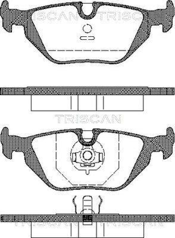 TRISCAN 8110 11001 Bremsbelag Hinten für Bmw Serie 3 E36