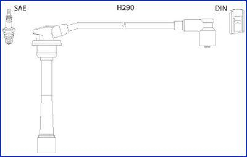 HITACHI 134528 Zündkabelsatz für HYUNDAI u.a.