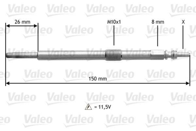 VALEO 345191 Glühkerze VW LT II 28-