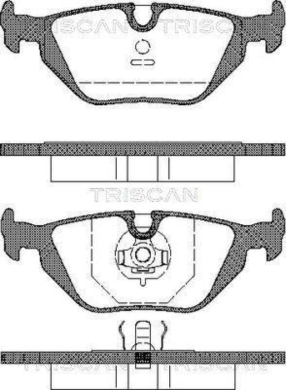 TRISCAN 8110 11001 Bremsbelag Hinten für Bmw Serie 3 E36