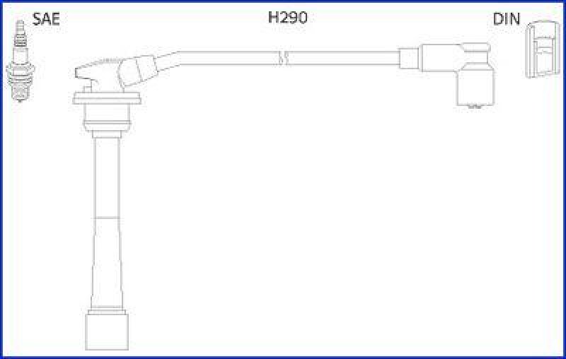 HITACHI 134528 Zündkabelsatz für HYUNDAI u.a.