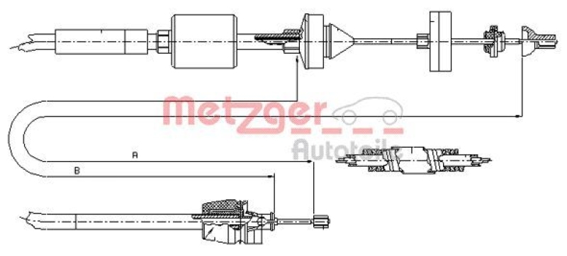 METZGER 10.2843 Seilzug, Kupplungsbet&auml;tigung f&uuml;r RENAULT