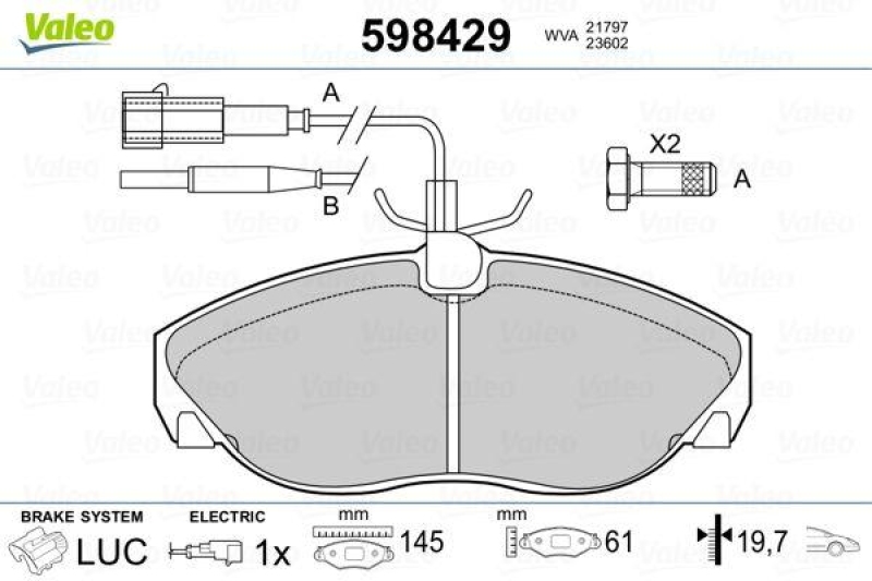 VALEO 598429 SBB-Satz PREMIUM