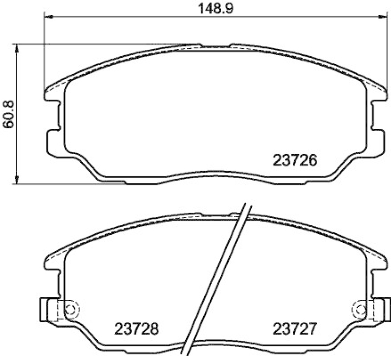 HELLA 8DB 355 010-861 Bremsbelagsatz Scheibenbremse