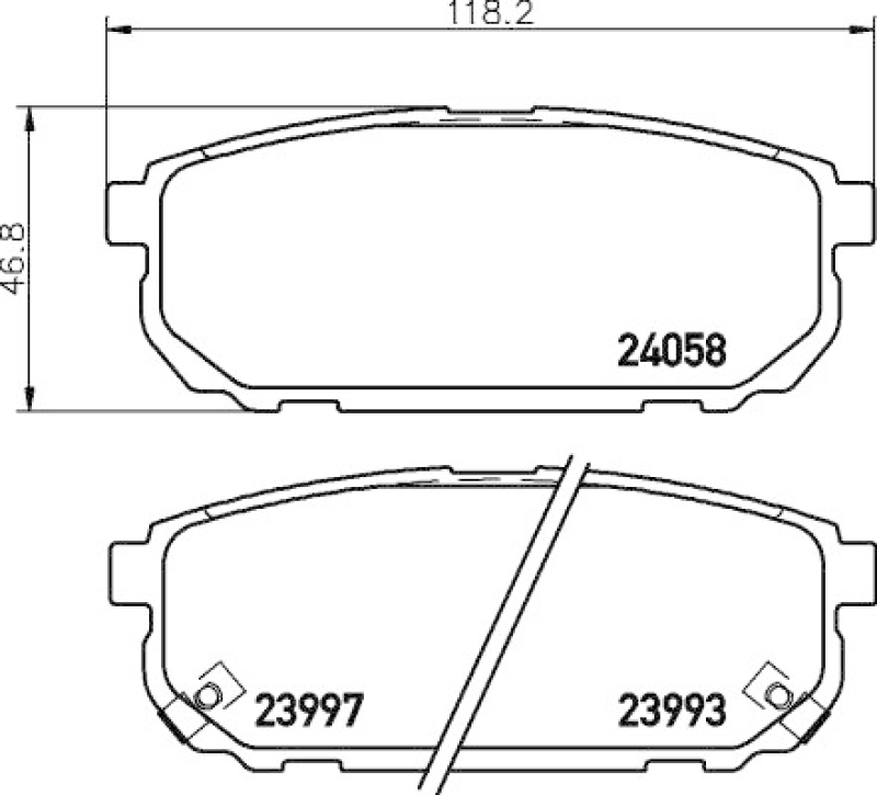 HELLA 8DB 355 010-871 Bremsbelagsatz Scheibenbremse