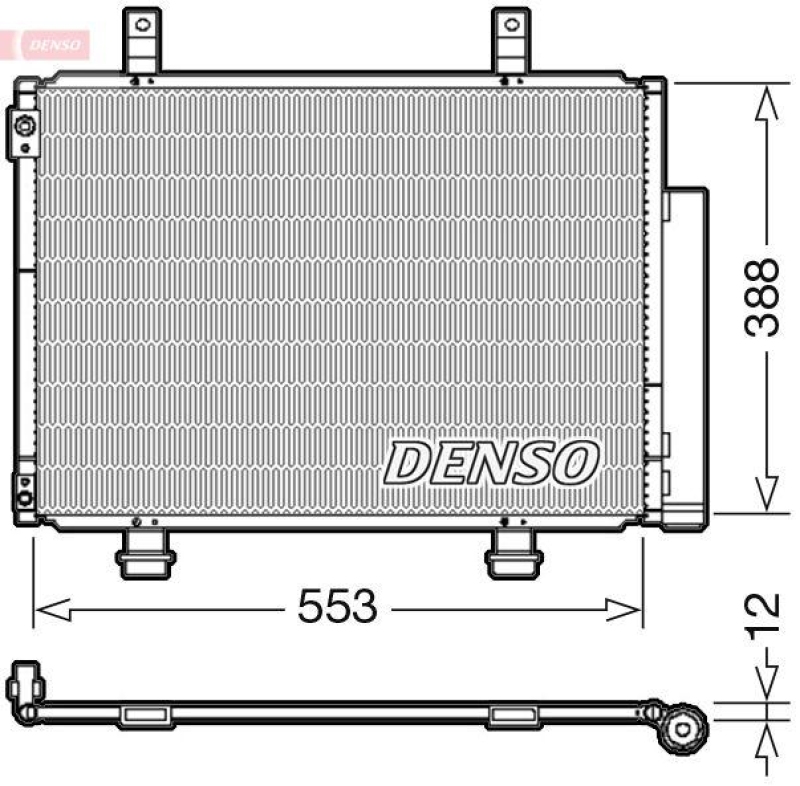 DENSO DCN47007 Kondensator SUZUKI SWIFT IV (FZ, NZ) 1.2 10/2010->