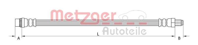 METZGER 4110934 Bremsschlauch f&uuml;r OPEL HA links/rechts