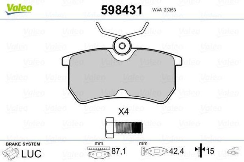 VALEO 598431 SBB-Satz PREMIUM