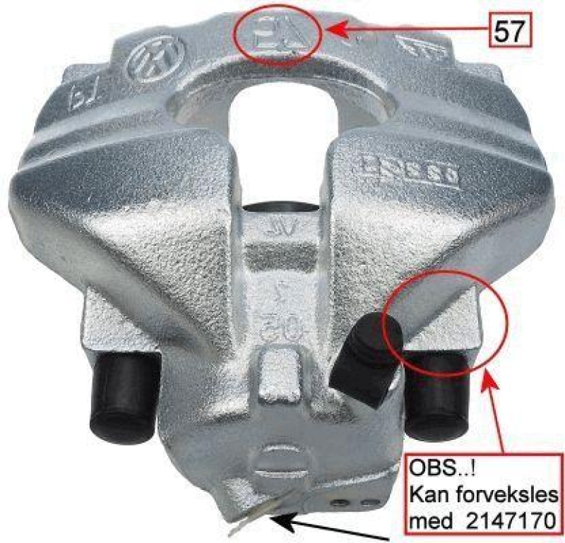 HELLA 8AC 355 391-421 Bremssattel für VW