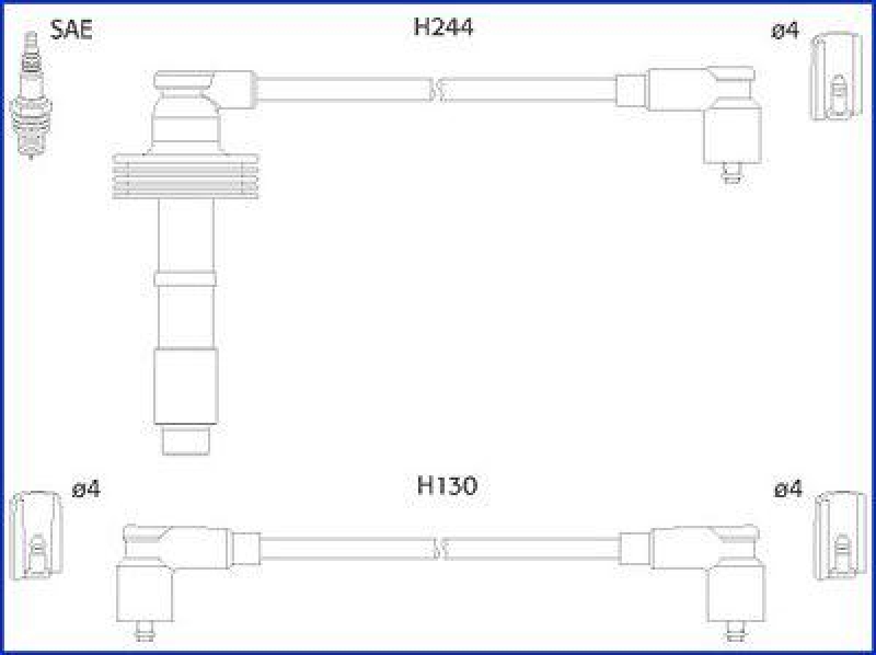 HITACHI 134549 Zündkabelsatz für RENAULT u.a.