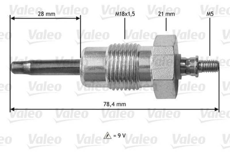 VALEO 345195 Glühkerze MERCEDES W115,W123