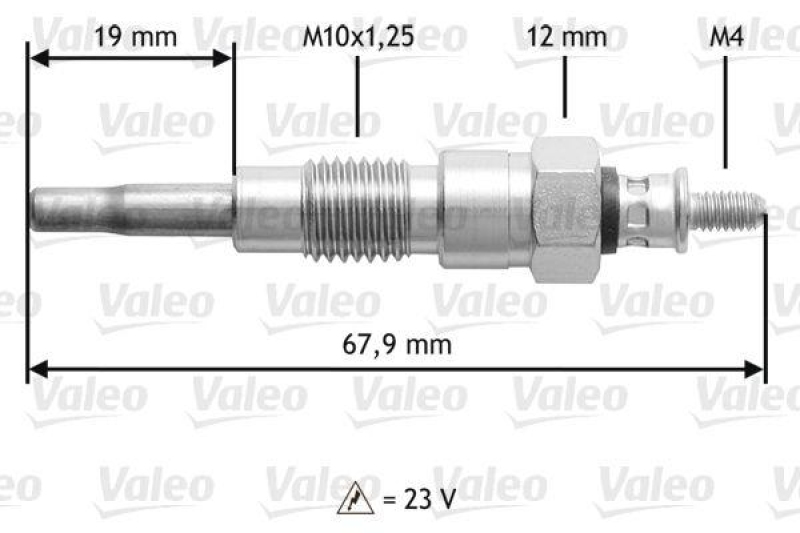 VALEO 345196 Glühkerze NISS Cabstar,F22,Patrol,U