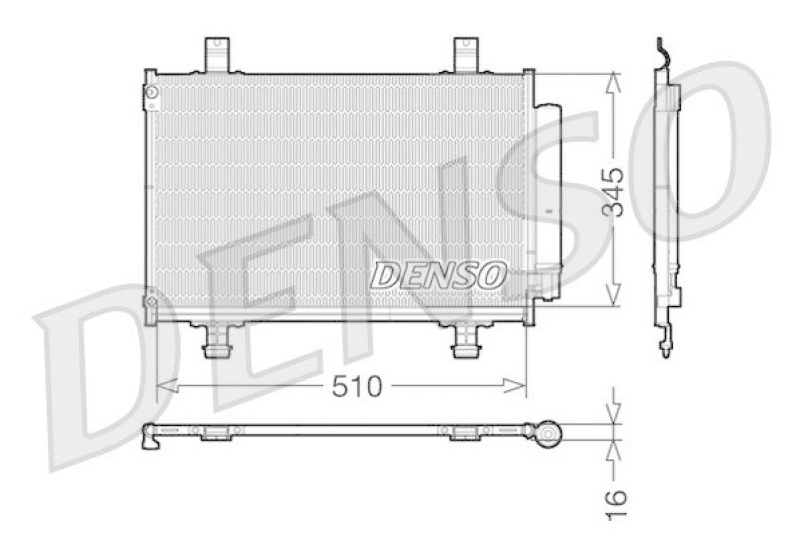 DENSO DCN47010 Kondensator A/C SUZUKI SWIFT III (MZ, EZ) 1.3 (2005 - )