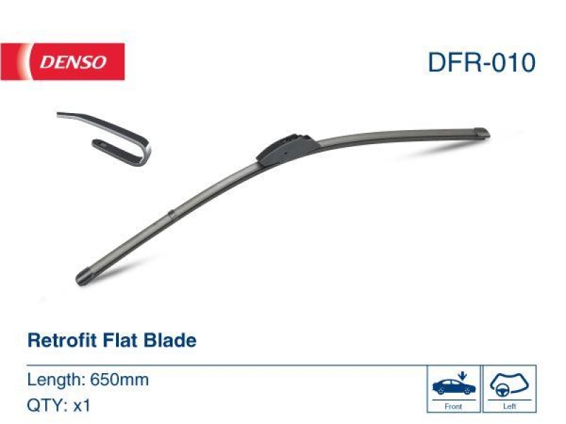 DENSO DFR-010 Wischer Retrofit flatblade PEUGEOT 206 (98-)